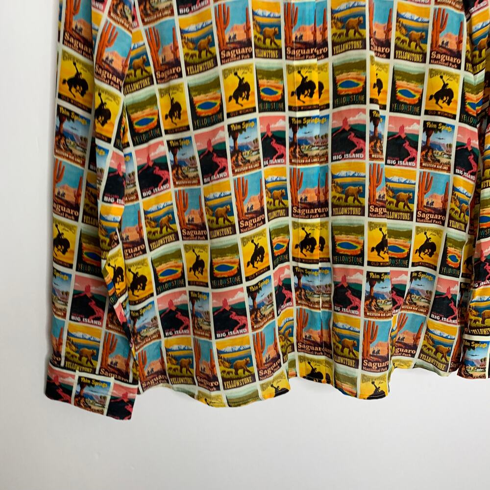 Alice + Olivia Willa Western Printed Button-Front Shirt Womens Large - Picture 12 of 16